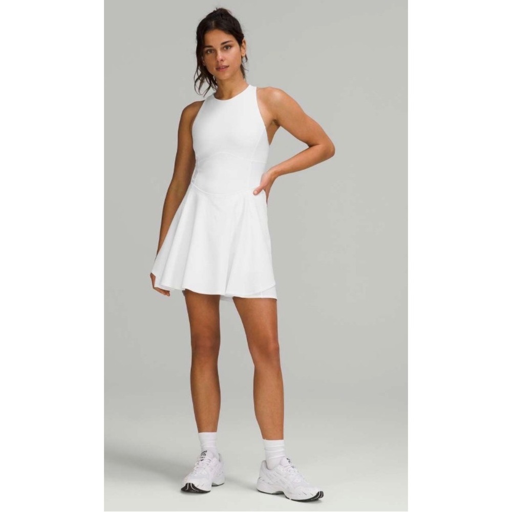 Lululemon Court Crush White Tennis Dress Athletic Mini Dress small